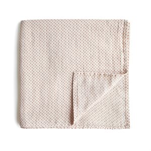 Mushie Swaddle - Caramel Polka Dots